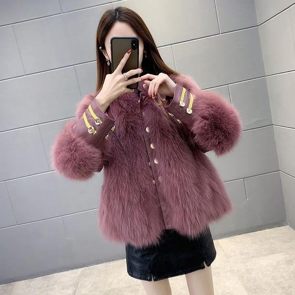 women's fur & faux real coat autumn winter 2021 female jacket sheepskin coats vintage clothing ropa zjt1646, Black
women's fur & faux real coat autumn winter 2021 female jacket sheepskin coats vintage clothing ropa zjt1646, Black