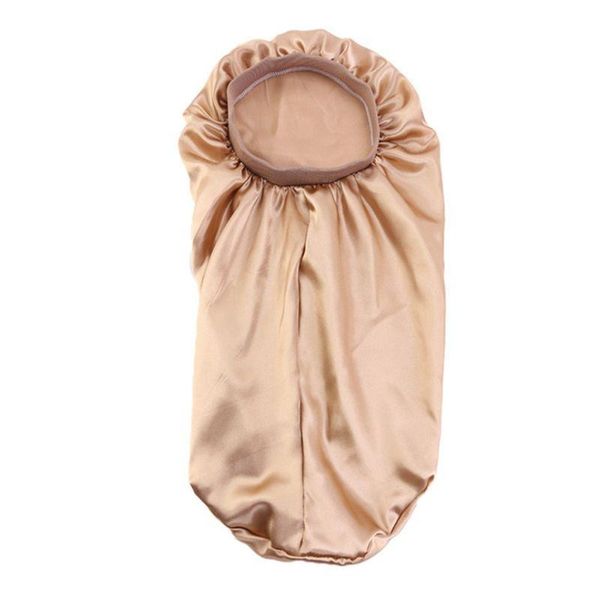 women extra long satin bonnet sleep cap colorful floral elastic band night hat b95f, Blue;gray
women extra long satin bonnet sleep cap colorful floral elastic band night hat b95f, Blue;gray