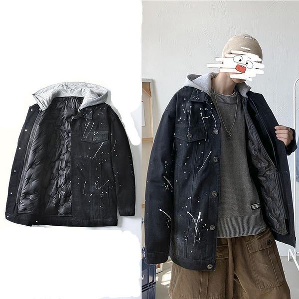 men's down & parkas splash ink denim jackets winter warm hooded jacket for men plus size loose jeans casual coat outwear s-5xl, Black
men's down & parkas splash ink denim jackets winter warm hooded jacket for men plus size loose jeans casual coat outwear s-5xl, Black