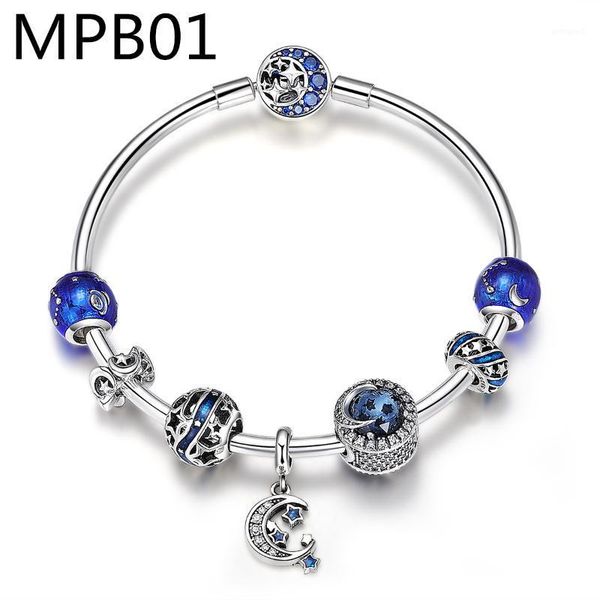 charm bracelets mpb1 fashion star with moon alloy bracelet blue crystal glass beads & bangles for women jewelry gift1, Golden;silver
charm bracelets mpb1 fashion star with moon alloy bracelet blue crystal glass beads & bangles for women jewelry gift1, Golden;silver