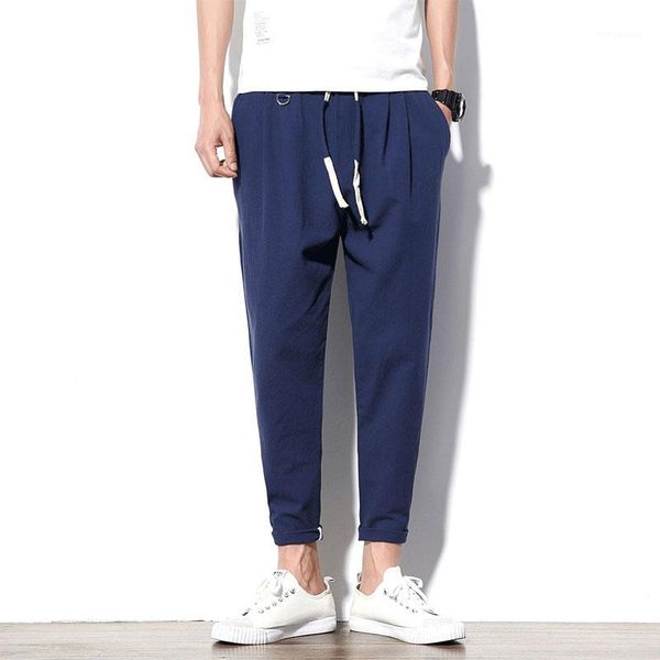 autumn men pants casual elastic waist mens ankle-length pants loose sweatpants trousers cotton linen legible1, Black
autumn men pants casual elastic waist mens ankle-length pants loose sweatpants trousers cotton linen legible1, Black