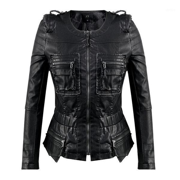women's leather & faux 6xl female ladies fall rivet punk short pu coat large size women autumn spring motorcycle biker jacket plus size, Black
women's leather & faux 6xl female ladies fall rivet punk short pu coat large size women autumn spring motorcycle biker jacket plus size, Black