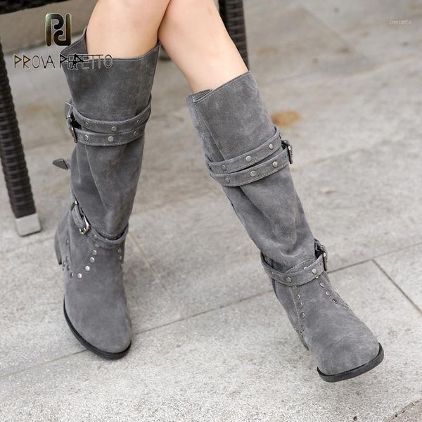 prova perfetto autumn winter thick low-heeled frosted real leather belt buckle rivet casual retro sheepskin slip-on high boots1, Black
prova perfetto autumn winter thick low-heeled frosted real leather belt buckle rivet casual retro sheepskin slip-on high boots1, Black