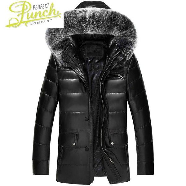men's leather & faux real genuine jacket men sheepskin down coats autumn winter warm thick plus size parkas mc17c701 mf697, Black
men's leather & faux real genuine jacket men sheepskin down coats autumn winter warm thick plus size parkas mc17c701 mf697, Black