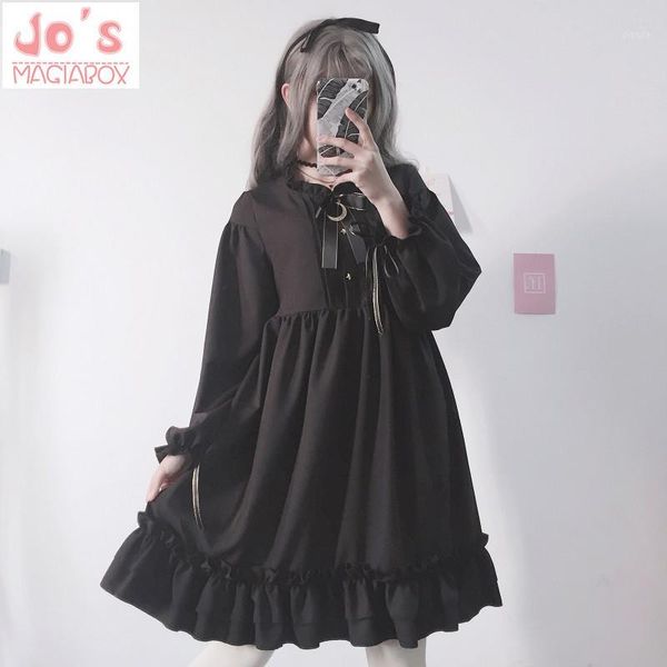 lolita dress christmas party dress halloween vestidos black high waist kawaii button full lantern sleeve1, Black;gray
lolita dress christmas party dress halloween vestidos black high waist kawaii button full lantern sleeve1, Black;gray