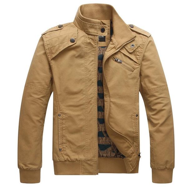 men cotton washed jackets and coats casual army outdoors outwear male spring autumn solid color slim bomber jacket, Black;brown
men cotton washed jackets and coats casual army outdoors outwear male spring autumn solid color slim bomber jacket, Black;brown