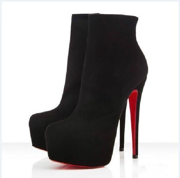new fashion luxury designer women 16cm high heels boots party wedding shoes red bottom shoes suede winter boots with box and dustbag, Black
new fashion luxury designer women 16cm high heels boots party wedding shoes red bottom shoes suede winter boots with box and dustbag, Black