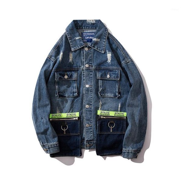original korean high street bf loose denim clothing cargo jacket stereo pockets jeans jackets male chaqueta hombre jacket1, Black;brown
original korean high street bf loose denim clothing cargo jacket stereo pockets jeans jackets male chaqueta hombre jacket1, Black;brown