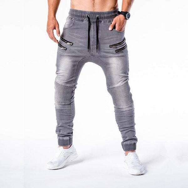 men's jeans autumn mens sport washing fashion male hip hop skinny denim trousers man vintage zip up cargo pants homme pantalones, Blue
men's jeans autumn mens sport washing fashion male hip hop skinny denim trousers man vintage zip up cargo pants homme pantalones, Blue