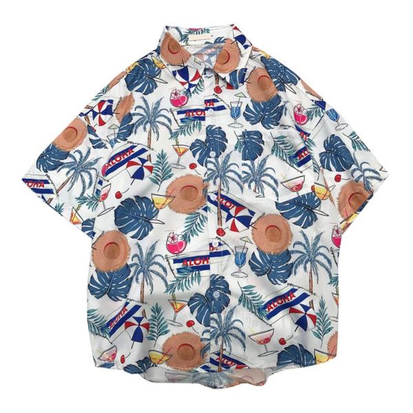 summer hawaiian beach loose short sleeve printing shirt floral casual beach blouse for couple wind retro short sleeve shirt, White;black
summer hawaiian beach loose short sleeve printing shirt floral casual beach blouse for couple wind retro short sleeve shirt, White;black