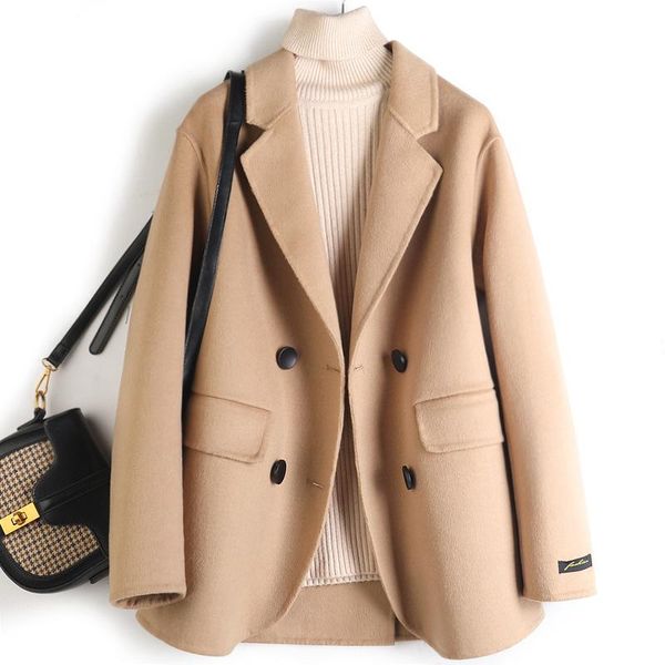 regular wool jackets winter autumn turn-down collar double breasted blazers womens coats korean style fashion woman, Black
regular wool jackets winter autumn turn-down collar double breasted blazers womens coats korean style fashion woman, Black