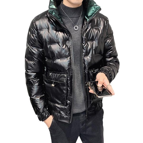 men's down & parkas winter lightweight jacket short korean style trendy bright white duck thickened handsome warm, Black
men's down & parkas winter lightweight jacket short korean style trendy bright white duck thickened handsome warm, Black