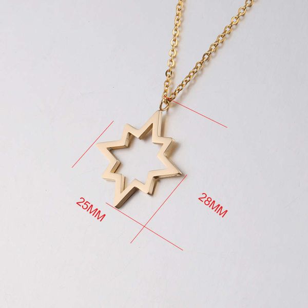 pendant gold stainless star steel hollow necklace personality simple necklace 45cm women's necklace, Silver
pendant gold stainless star steel hollow necklace personality simple necklace 45cm women's necklace, Silver