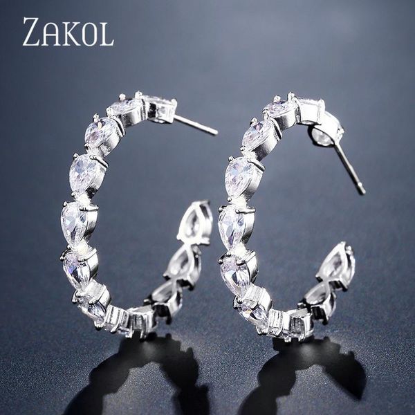 zakol shiny water drop cubic zirconia hoop earrings for women trendy circle shape party show holiday shopping jewelry fsep2387, Golden;silver
zakol shiny water drop cubic zirconia hoop earrings for women trendy circle shape party show holiday shopping jewelry fsep2387, Golden;silver