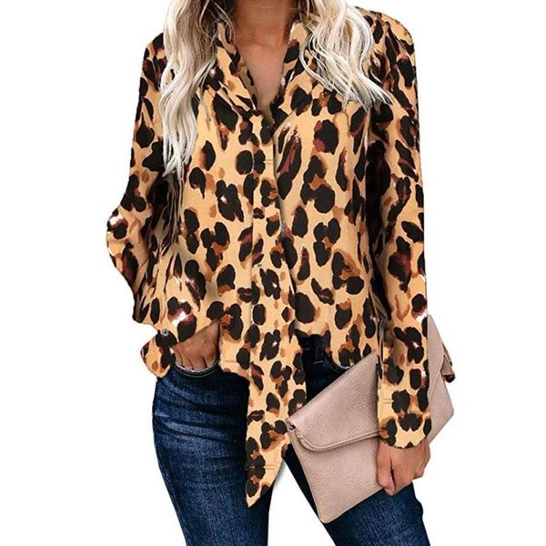 women blouses shirts spring autumn fashion casual all-match leopard pattern long sleeves v-neck blouse w3ee, White
women blouses shirts spring autumn fashion casual all-match leopard pattern long sleeves v-neck blouse w3ee, White