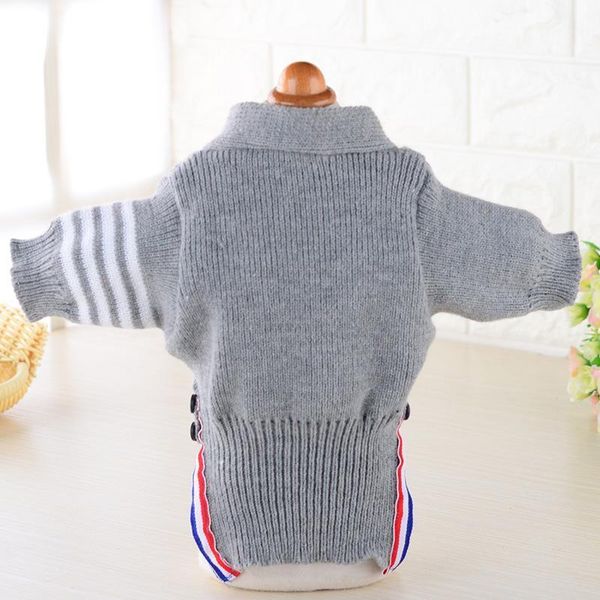 dog apparel autumn winter stripe pet cardigan sweaters coat with button dogs bat shirt clothes british style cat knitwear for chihuahua1 
dog apparel autumn winter stripe pet cardigan sweaters coat with button dogs bat shirt clothes british style cat knitwear for chihuahua1