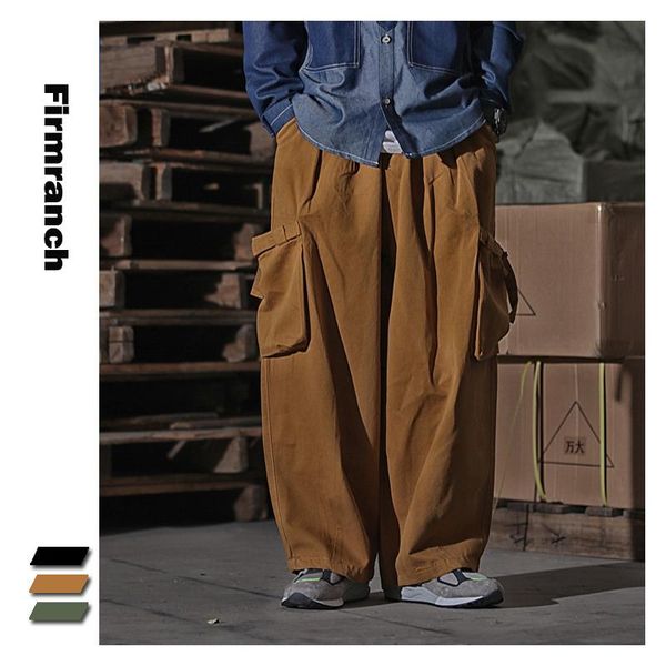 men's pants firmranch autumn/winter men amekaji oversize cargo big pockets drooping super loose american causal japanese trousers, Black
men's pants firmranch autumn/winter men amekaji oversize cargo big pockets drooping super loose american causal japanese trousers, Black