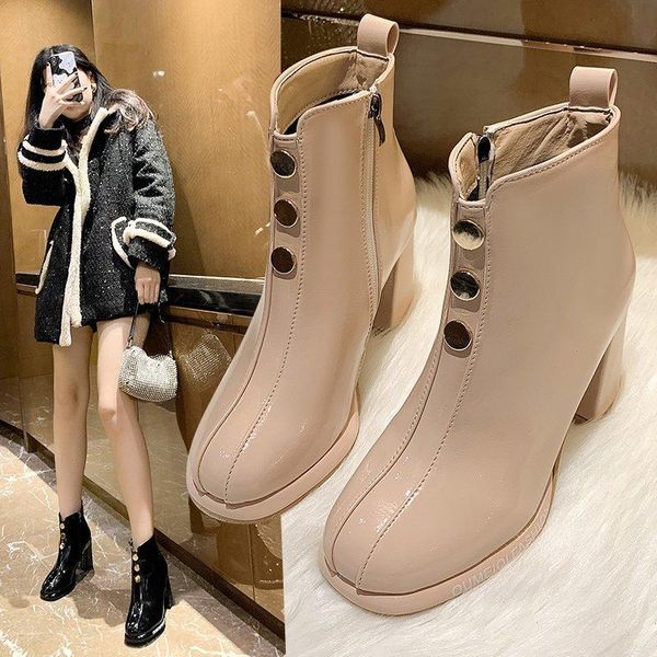 boots 2021 autumn women's waterproof platform short women plus velvet fashion thick heel mid-heel high heels, Black
boots 2021 autumn women's waterproof platform short women plus velvet fashion thick heel mid-heel high heels, Black