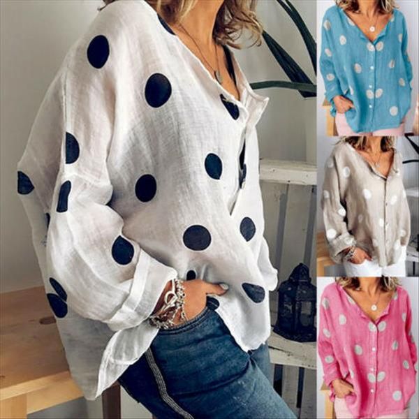 новые женщины лето в горошек блузка топ с длинным рукавом boho блузка свободные мешковаты повседневные пляжные рубашки плюс размер 2xl, White
новые женщины лето в горошек блузка топ с длинным рукавом boho блузка свободные мешковаты повседневные пляжные рубашки плюс размер 2xl, White