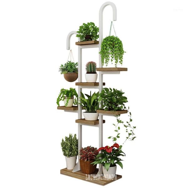 7895 multi-layer floortype wood flower rack wood plant shelf pergola chipboard steel frame balcony flowerpot holder with hook1
7895 multi-layer floortype wood flower rack wood plant shelf pergola chipboard steel frame balcony flowerpot holder with hook1