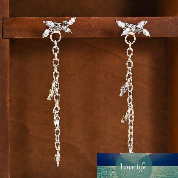 1 pair fashion women wedding crystal long tassel leaves pendant earrings zircon dangle jewelry, Golden;silver
1 pair fashion women wedding crystal long tassel leaves pendant earrings zircon dangle jewelry, Golden;silver