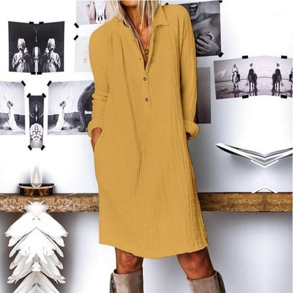 elegante new fashion spring autumn latest plus size clothing for women dress cotton and linen casual solid turn-down collar1, Black;gray
elegante new fashion spring autumn latest plus size clothing for women dress cotton and linen casual solid turn-down collar1, Black;gray