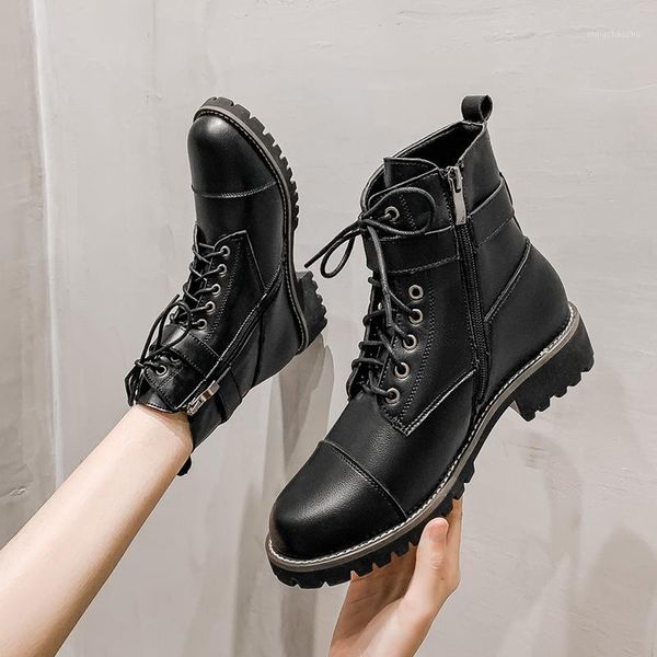 boots thick soled concise shoes thicken in autumn and winter women's short tube lace up black fashion casual high heels1
boots thick soled concise shoes thicken in autumn and winter women's short tube lace up black fashion casual high heels1