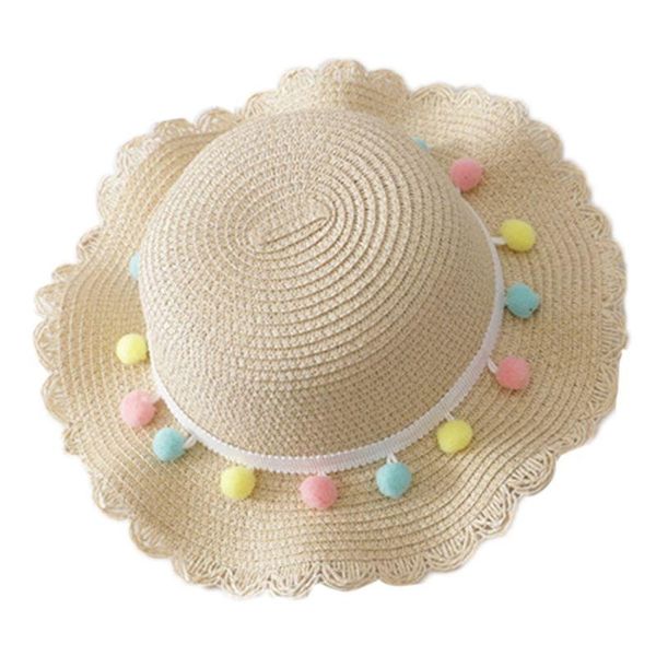 kids girls large wide brim straw woven sun protection beach hat colorful pompom ball summer floppy bucket cap portable handbag, Blue;gray
kids girls large wide brim straw woven sun protection beach hat colorful pompom ball summer floppy bucket cap portable handbag, Blue;gray