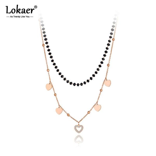 chains lokaer titanium stainless steel black crystal heart charm pendant necklaces bohemia double layer chain necklace for women n20287, Silver
chains lokaer titanium stainless steel black crystal heart charm pendant necklaces bohemia double layer chain necklace for women n20287, Silver