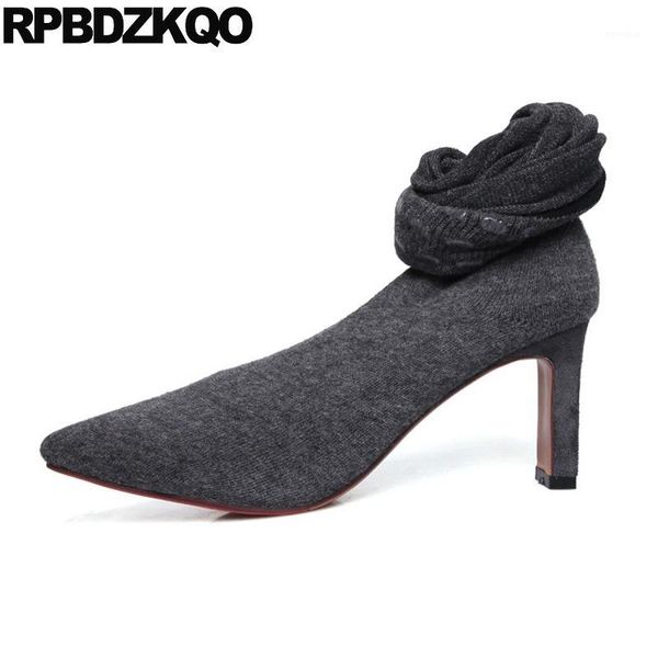 shoes women 2019 high heel sock stretch knit over the knee pointed toe grey chunky thigh boots big size slim 101, Black
shoes women 2019 high heel sock stretch knit over the knee pointed toe grey chunky thigh boots big size slim 101, Black
