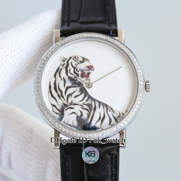 2022 new 38mm watch twf altiplano year of the tiger g0a46540 miyota 9019 automatic mens watch diamond bezel black leather strap silver case, Slivery;brown
2022 new 38mm watch twf altiplano year of the tiger g0a46540 miyota 9019 automatic mens watch diamond bezel black leather strap silver case, Slivery;brown