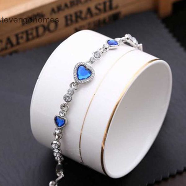 peach new zircon ocean heart crystal heart-shaped diamond set fashion bracelet, Silver
peach new zircon ocean heart crystal heart-shaped diamond set fashion bracelet, Silver
