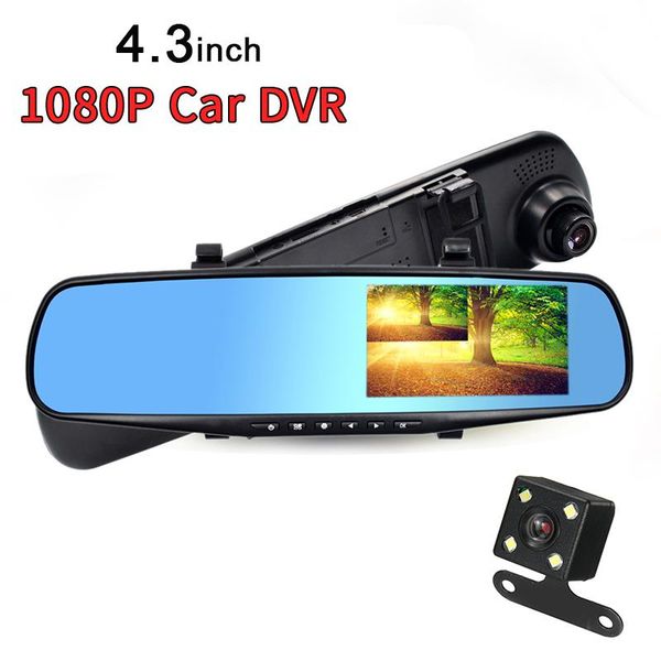 4.3 inch dual camera rear view mirror car dvr camera dashcam full hd 1080p video p recorder dash cam car detector
4.3 inch dual camera rear view mirror car dvr camera dashcam full hd 1080p video p recorder dash cam car detector