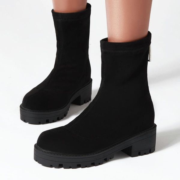 aiweiyi ladies boots black round toe square heel med heels faux suede ankle boots short comfortable woman shoes
aiweiyi ladies boots black round toe square heel med heels faux suede ankle boots short comfortable woman shoes