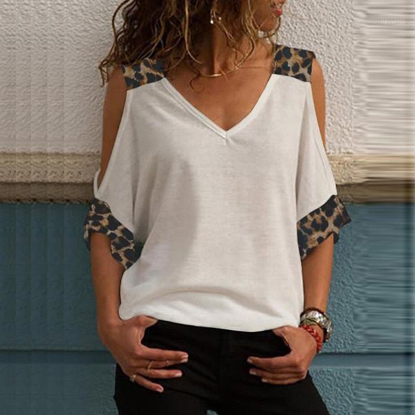 fashion leopard blouse shirt cold shoulder loose casual summer ladies v-neck female women 3/4 sleeve shirt blusas1, White
fashion leopard blouse shirt cold shoulder loose casual summer ladies v-neck female women 3/4 sleeve shirt blusas1, White