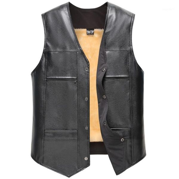 men's pu leather jackets sleeveless coat vest middle-aged thick waistcoat plus fleece warm waistcoats clothing1, Black;white
men's pu leather jackets sleeveless coat vest middle-aged thick waistcoat plus fleece warm waistcoats clothing1, Black;white