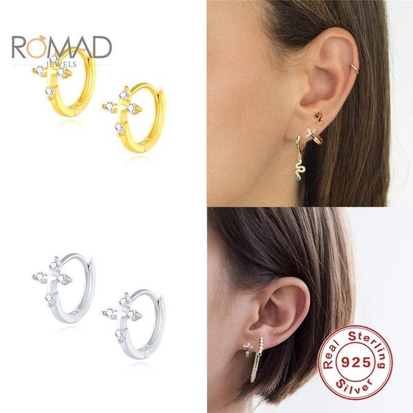 hoop & huggie romad ins 925 sterling silver geometric hoops earrings for women cross diamond piercing jewelry bijoux femme, Golden;silver
hoop & huggie romad ins 925 sterling silver geometric hoops earrings for women cross diamond piercing jewelry bijoux femme, Golden;silver