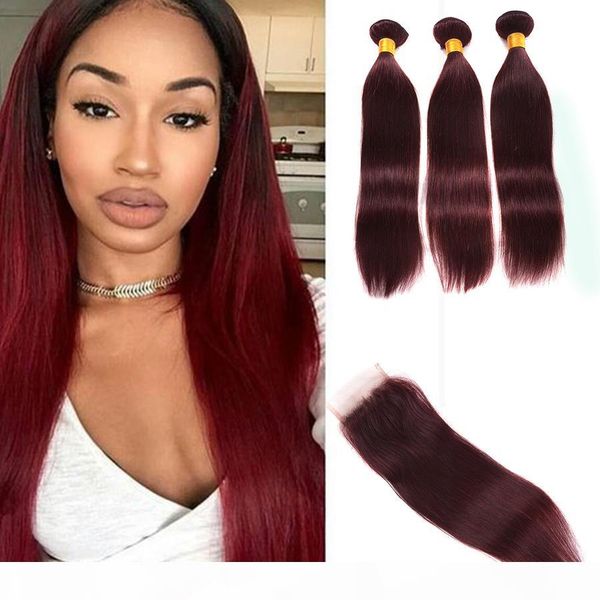 brazilian burgundy human hair with lace closure straight 99j dark root wine red virgin hair weaves 3 bundles with 4x4 lace closure, Black;brown
brazilian burgundy human hair with lace closure straight 99j dark root wine red virgin hair weaves 3 bundles with 4x4 lace closure, Black;brown