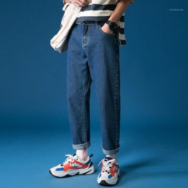 autumn korean straight jeans men's fashion casual retro jeans pants men streetwear wild loose hip hop denim trousers mens1, Blue
autumn korean straight jeans men's fashion casual retro jeans pants men streetwear wild loose hip hop denim trousers mens1, Blue