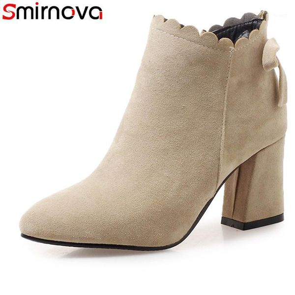 smirnova size 34-39 2020 ankle boots pointed toe flock women boots high heels with butterfly knot sweet ladies shoes1, Black
smirnova size 34-39 2020 ankle boots pointed toe flock women boots high heels with butterfly knot sweet ladies shoes1, Black