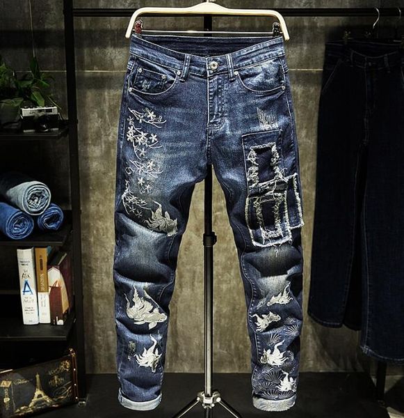 21ss men's brand designers jeans distressed ripped biker slim fit motorcycle biker denim for mens leisure fashion jeans a19, Blue
21ss men's brand designers jeans distressed ripped biker slim fit motorcycle biker denim for mens leisure fashion jeans a19, Blue