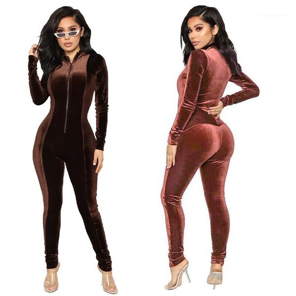 jumpsuits autumn long sleeve zipper neck solid color skinney rompers fashion casual female clothing womens designer, Black;white
jumpsuits autumn long sleeve zipper neck solid color skinney rompers fashion casual female clothing womens designer, Black;white