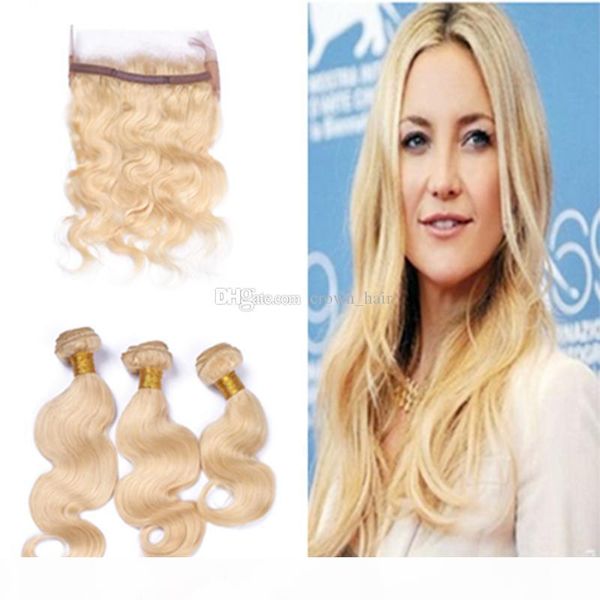 new product blonde 613 hair bundles with 360 lace band frontal part russian virgin body wave hair with 360 lace band frontal, Black 
new product blonde 613 hair bundles with 360 lace band frontal part russian virgin body wave hair with 360 lace band frontal, Black