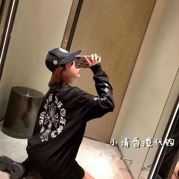 hong kong crosin 2020 autumn new collar letter cross arm long sleeve t-shirt, Black
hong kong crosin 2020 autumn new collar letter cross arm long sleeve t-shirt, Black