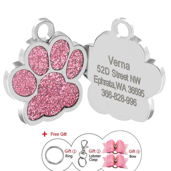 stainless steel glitter paw pet id tags custom personalized tag for small dogs and cats engraved and hair b wmturo
stainless steel glitter paw pet id tags custom personalized tag for small dogs and cats engraved and hair b wmturo