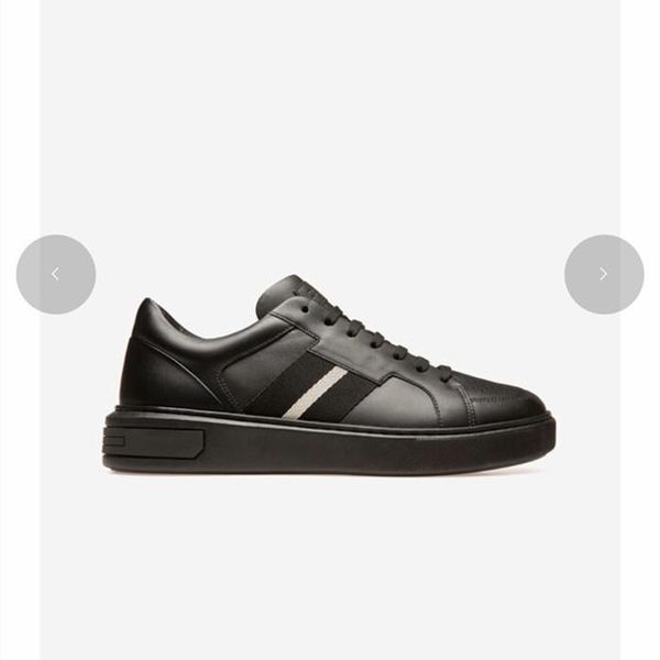 mens classic casual leather sneaker,striped webbed decoration low lace up flat shoes, Black
mens classic casual leather sneaker,striped webbed decoration low lace up flat shoes, Black