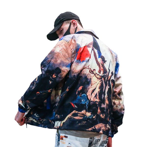 men's clothes autumn revolutionary lapel war print button hip hop rock jacket casual style loose jackets 4fx2, Black;brown
men's clothes autumn revolutionary lapel war print button hip hop rock jacket casual style loose jackets 4fx2, Black;brown