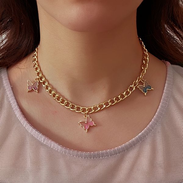 new arrived gradient shiny butterfly clavicle chain necklaces for women enamel animal necklaces girl friendship gifts, Silver
new arrived gradient shiny butterfly clavicle chain necklaces for women enamel animal necklaces girl friendship gifts, Silver