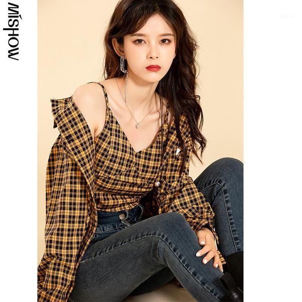 mishow 2020 autumn 2pcs women long sleeve plaid shirts&camis clothes sets streetwear female clothing mx20c49741, White
mishow 2020 autumn 2pcs women long sleeve plaid shirts&camis clothes sets streetwear female clothing mx20c49741, White