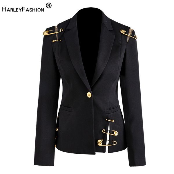 harleyfashion high street stylish women blazer single button mesh patchwork pin slim quality black blazers 201023, White;black
harleyfashion high street stylish women blazer single button mesh patchwork pin slim quality black blazers 201023, White;black